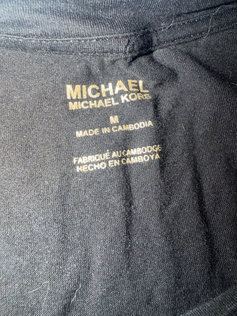 Michael Kors Black Tee with Gold Embellishment - Picture 2 of 3